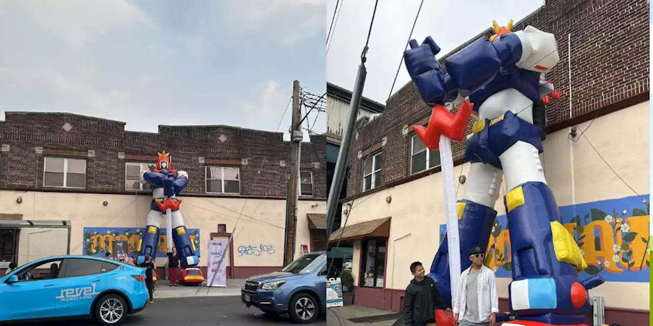 IN PHOTOS: Giant ‘Voltes V’ inflatable lands in Little Manila in New York