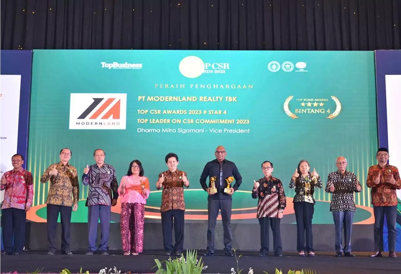 Modernland Realty Meraih Penghargaan TOP CSR Awards 2023