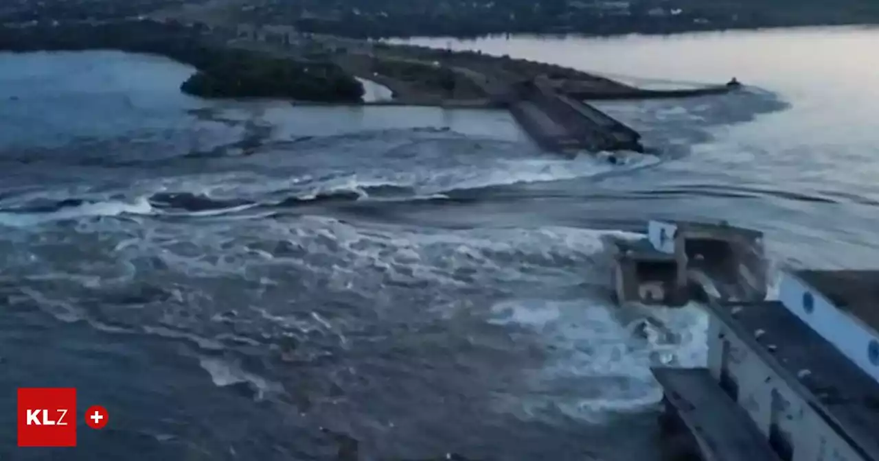 Staudamm in der Ukraine zerstört: Wassermassen bringen ein neues Ausmaß der Zerstörung