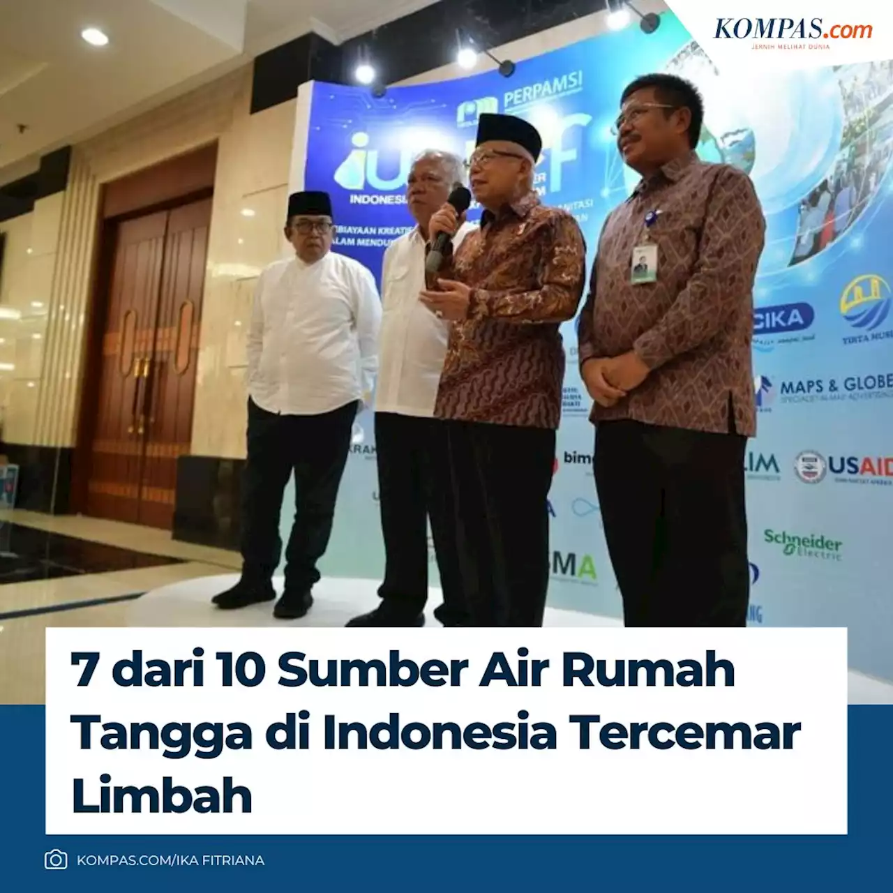 Kata Wapres, 7 dari 10 Sumber Air Rumah Tangga di Indonesia Tercemar Limbah