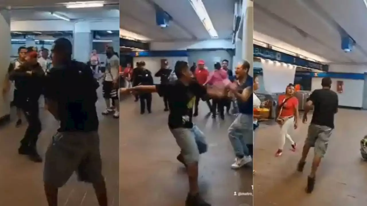 VIDEO| Metro CDMX: Pelea entre vendedores ambulantes deja un herido de gravedad