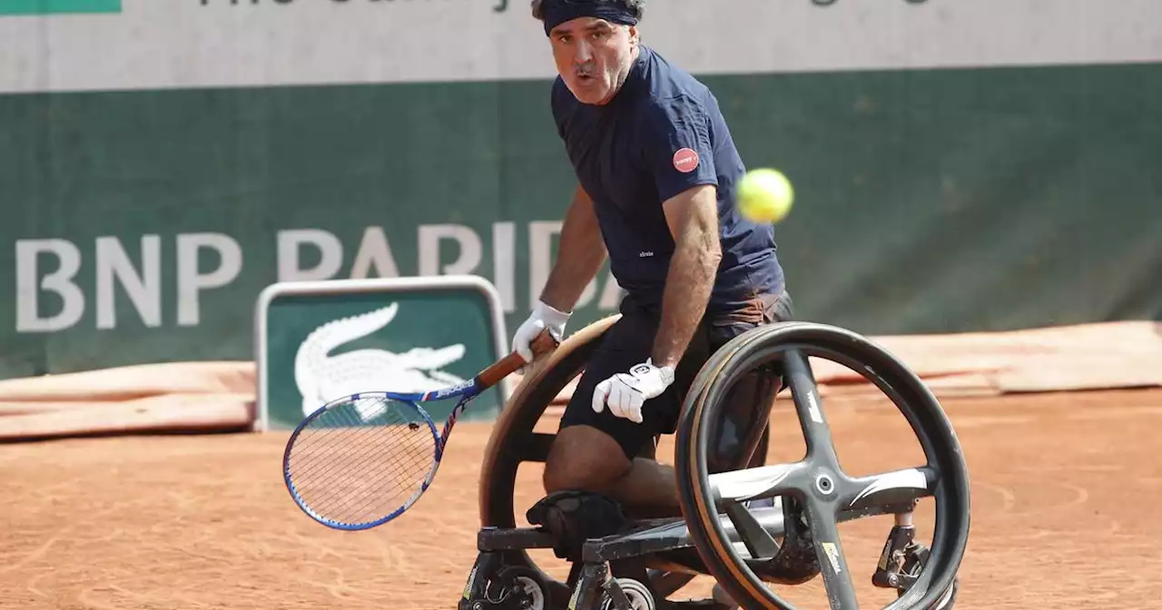 Roland-Garros: le Français Stéphane Houdet casse son fauteuil roulant en plein match