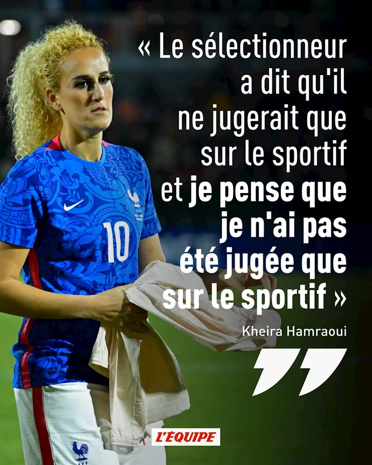 Kheira Hamraoui « en colère » après sa non-sélection pour la Coupe du monde