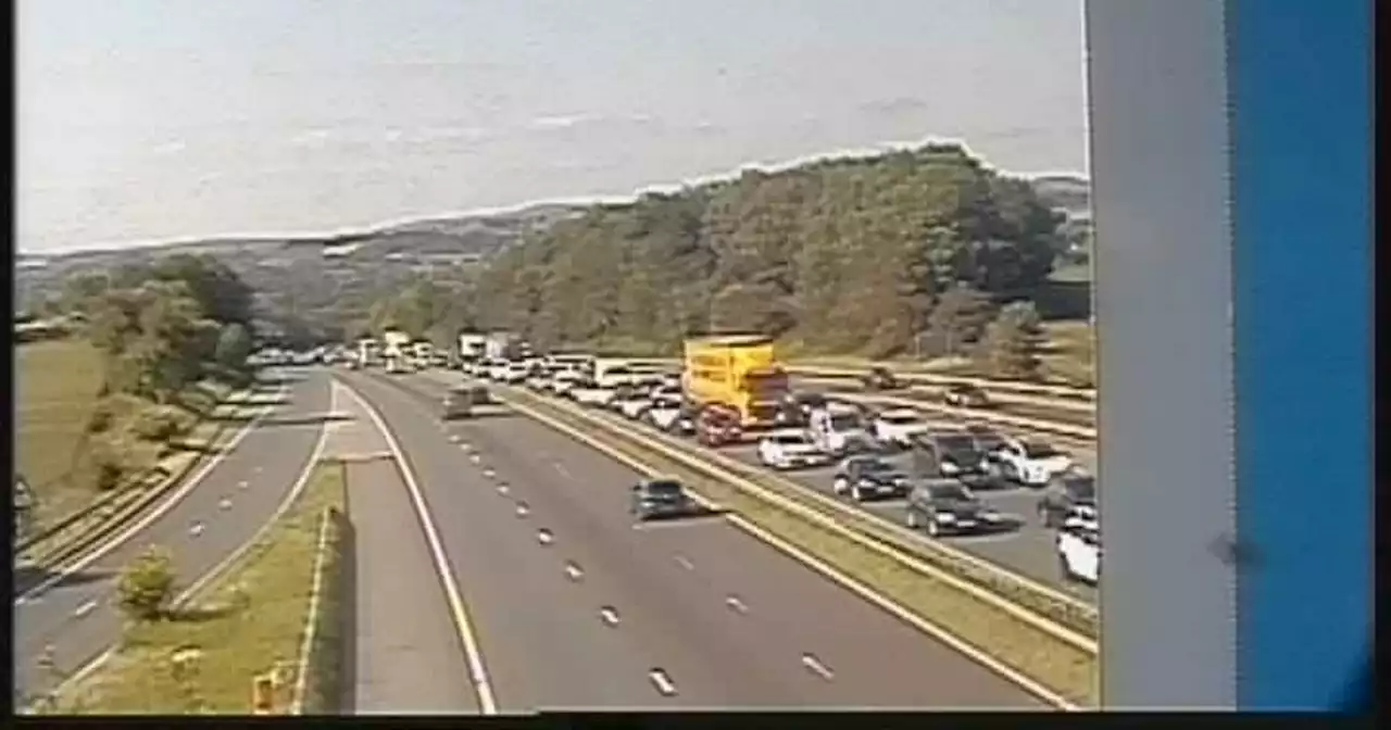 M66 crash with two lanes closed and rush hour delays - live