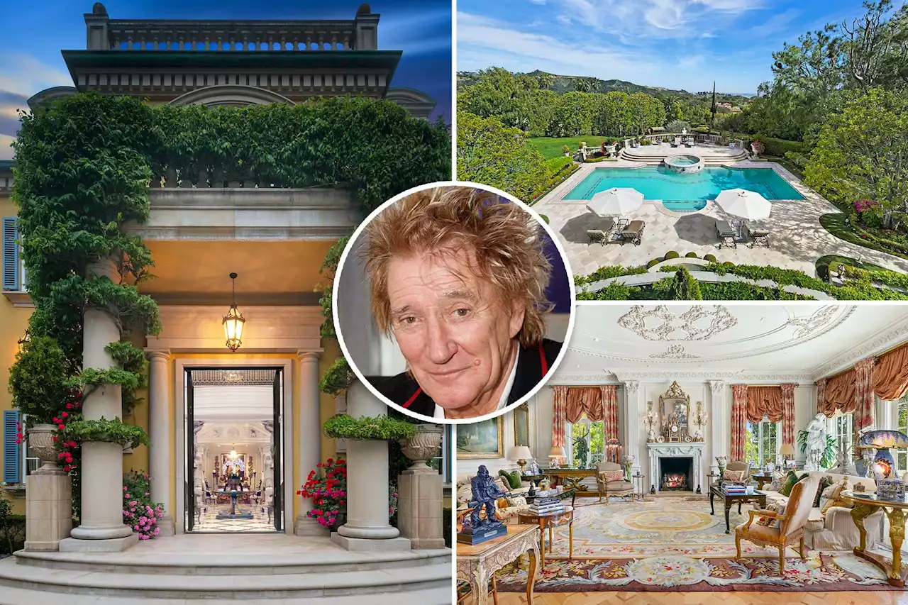 Rod Stewart lists $70M LA mansion fit for a buyer seeking ‘a return to maximalism’