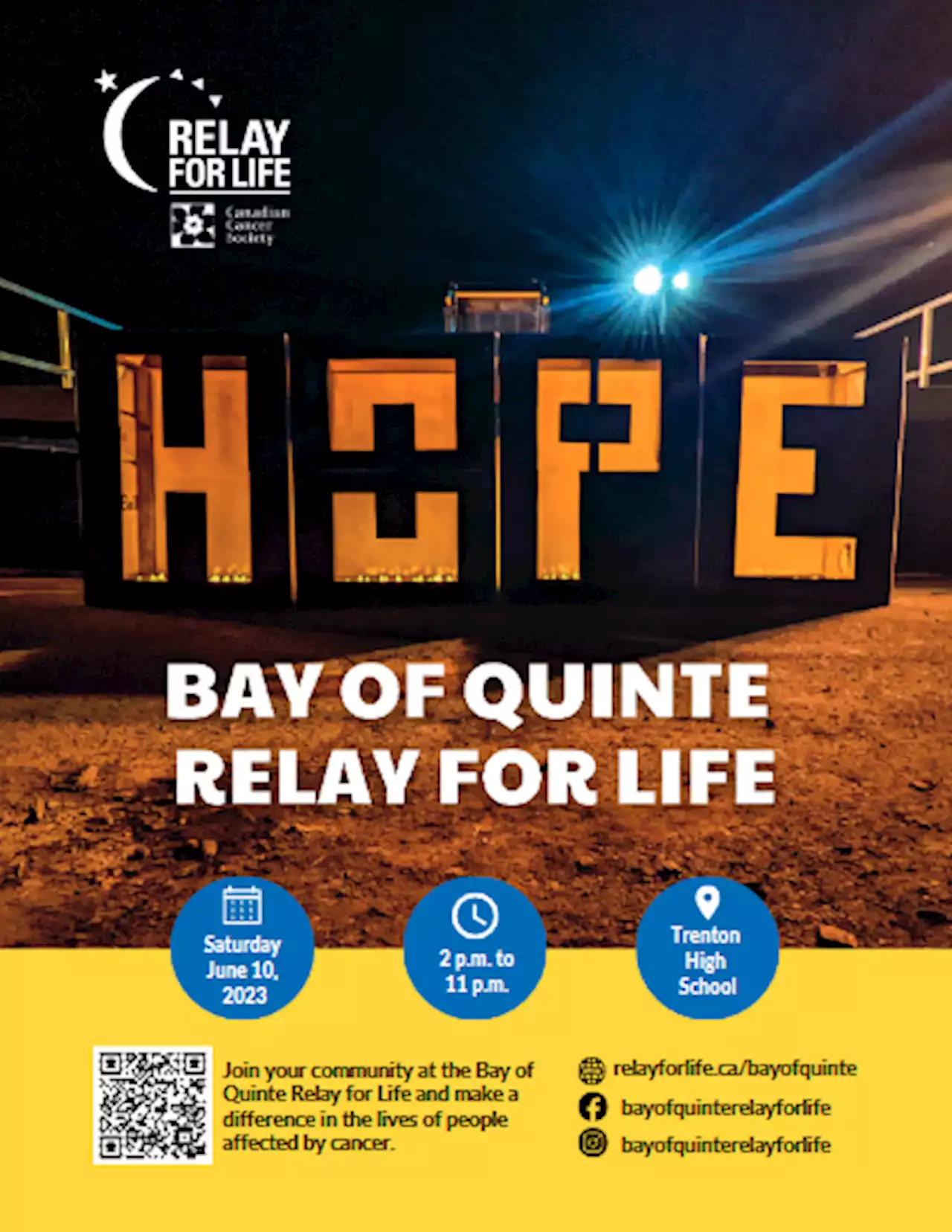 Bay of Quinte Relay for Life Saturday at THS