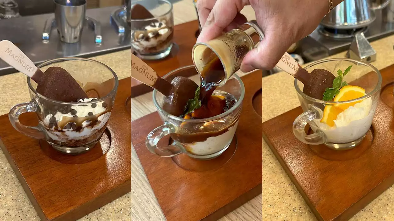 LOOK: Trying out UCC Café's affogato desserts using Magnum Ice Cream