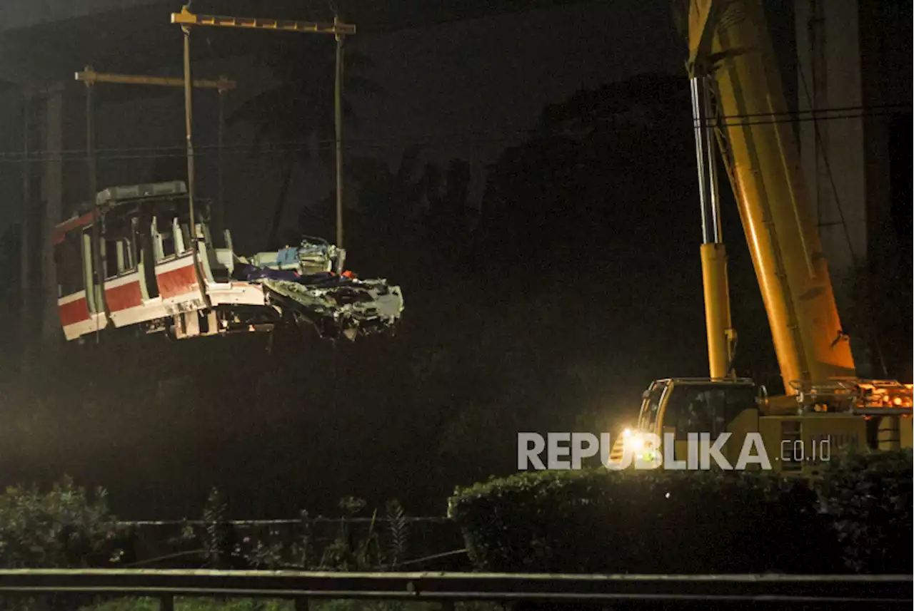 Perbaikan LRT Bekas Kecelakaan Ditargetkan Selesai September |Republika Online