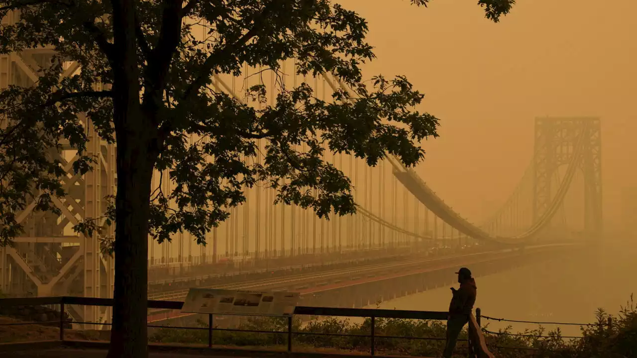 L'est des États-Unis enfumé par les incendies au Québec