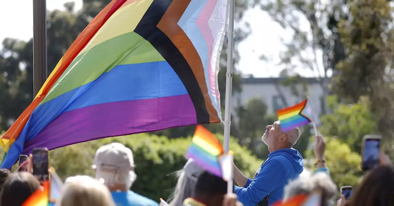 Carlsbad refused to fly the Pride flag so they brought their own to City Hall