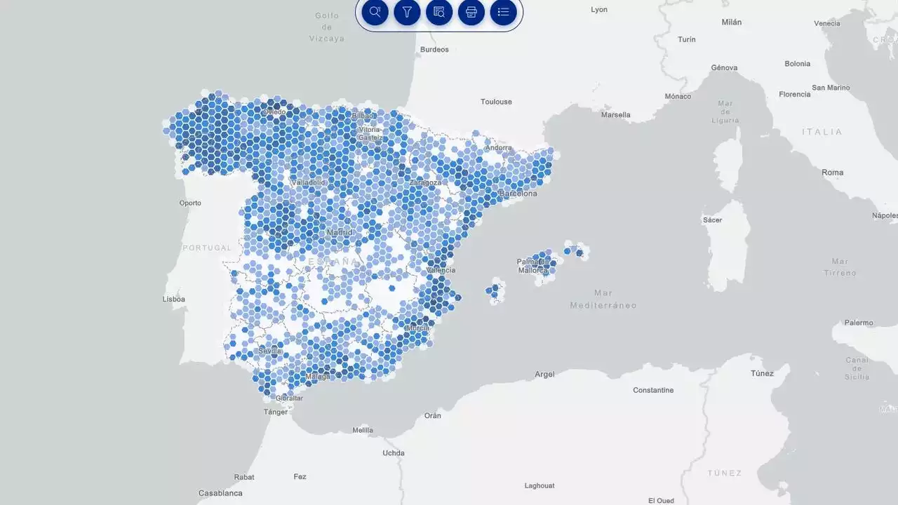 Mapa | Busca si tu casa del pueblo dispone de banda ancha por 35 euros al mes