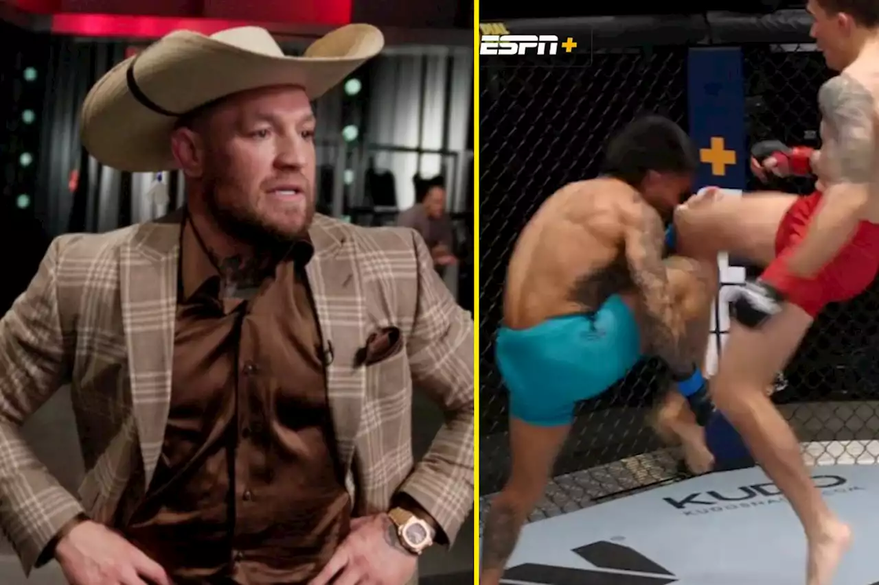 Conor McGregor speechless as Ultimate Fighter contestant KOs his fighter with flying knee