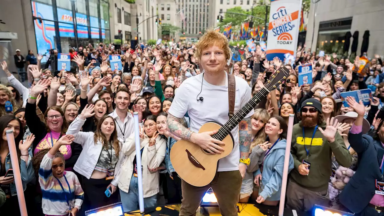 Here's what happened when Ed Sheeran took over the TODAY plaza — and our Polaroid camera