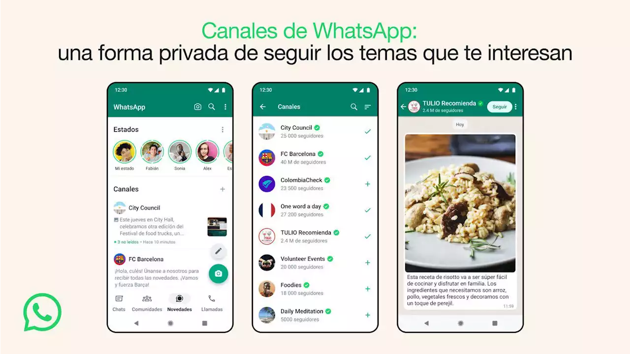 Conozca los canales de WhatsApp: una forma privada de seguir los temas que le interesan