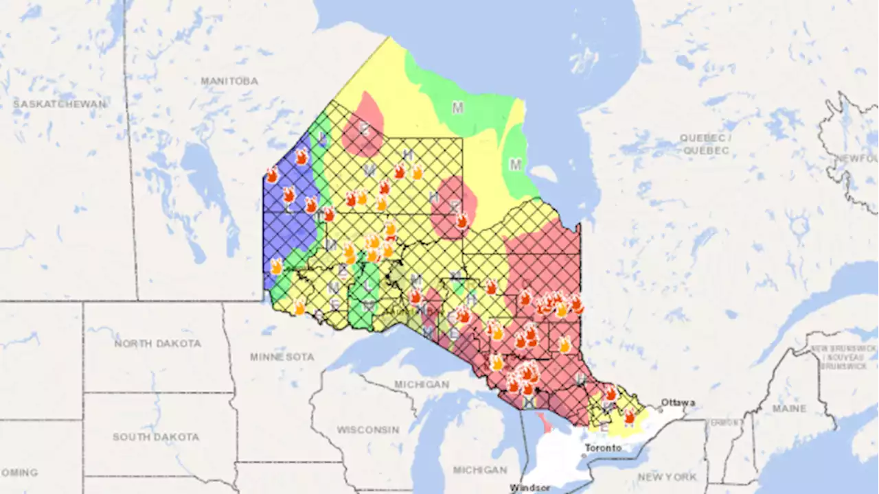 Number of forest fires in Ontario up compared to same time last year