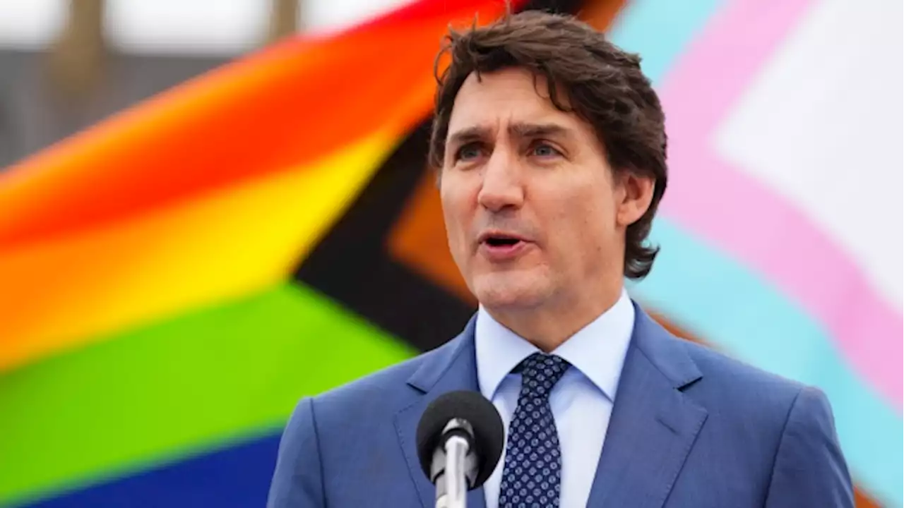 Trudeau says kids denied a Pride flag at their schools have one on Parliament Hill