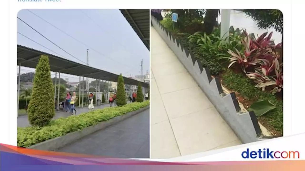 Heboh Pembatas Taman Stasiun Bogor Bentuk Runcing, Ini Penjelasan KCI