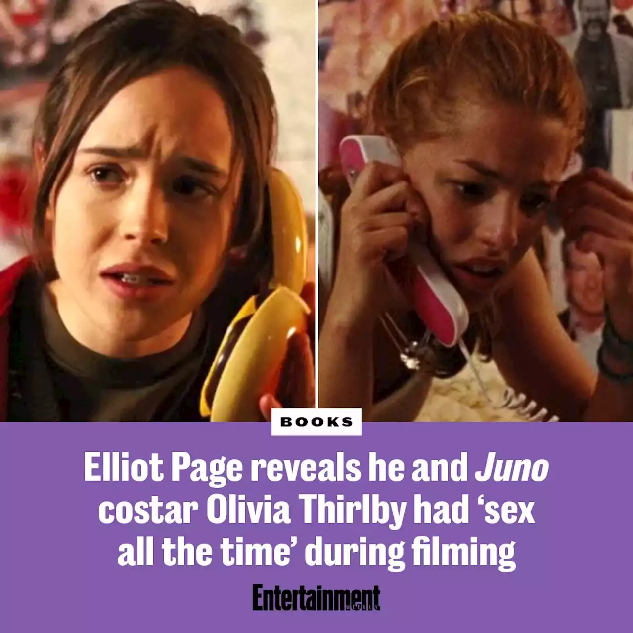 Elliot Page and 'Juno' costar Olivia Thirlby had 'sex all the time'