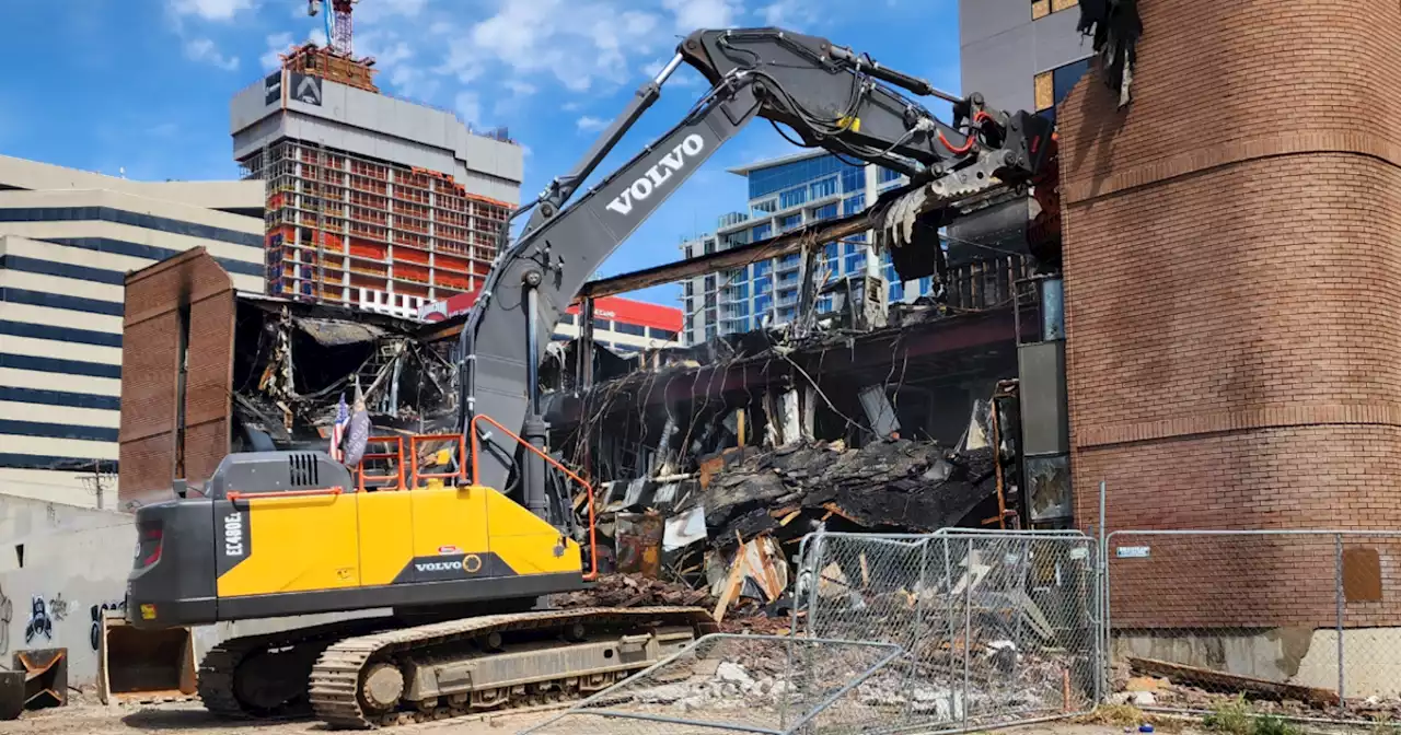 Demolition finally underway at Salt Lake City fire site