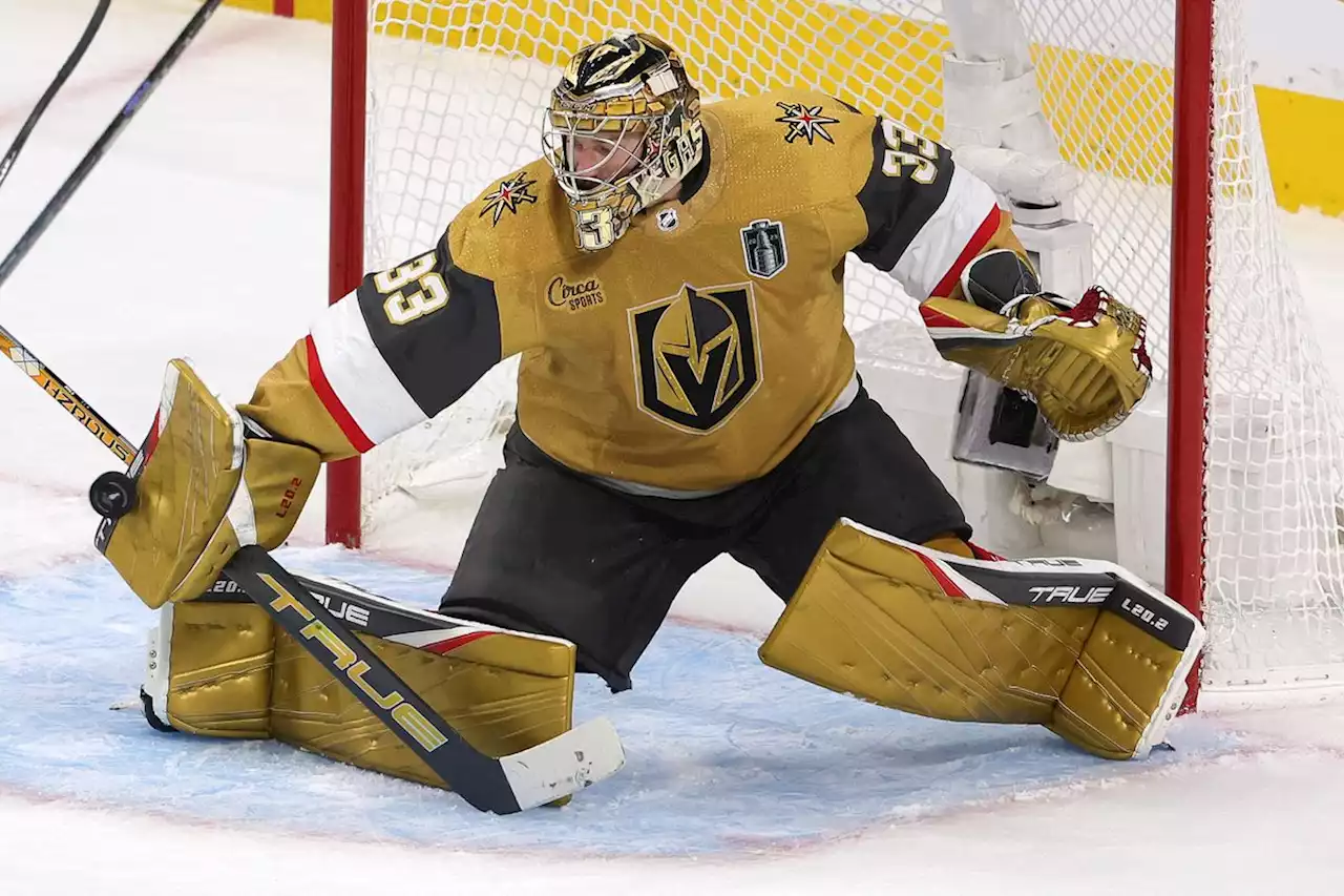 Journeyman goalie Adin Hill has Golden Knights up 2-0 over Panthers in Stanley Cup final