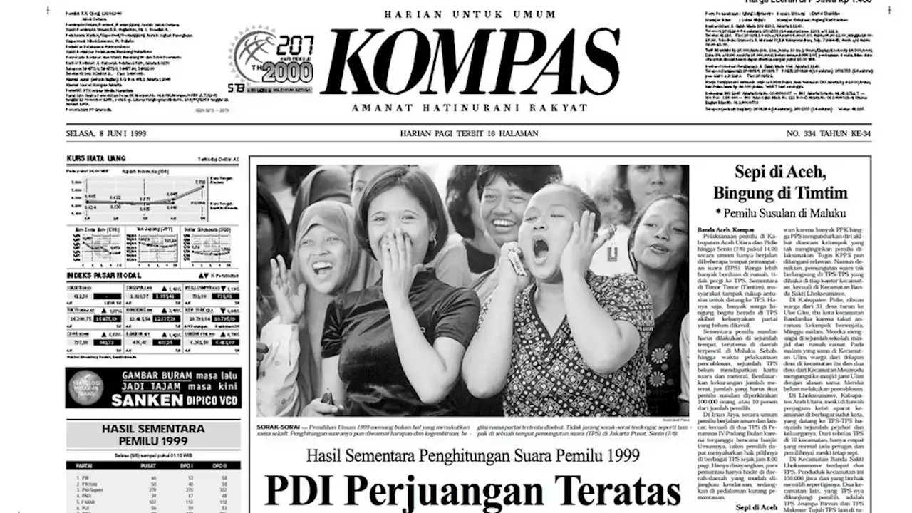 Arsip Foto Kompas : Pemilu 1999, Pemilu Pertama Paska-Orde Baru