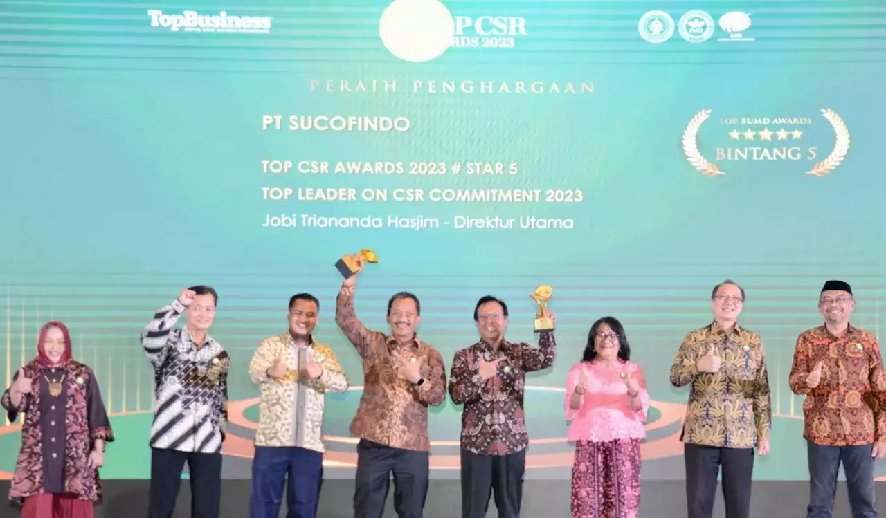 SUCOFINDO Raih 2 Penghargaan TOP CSR Awards 2023