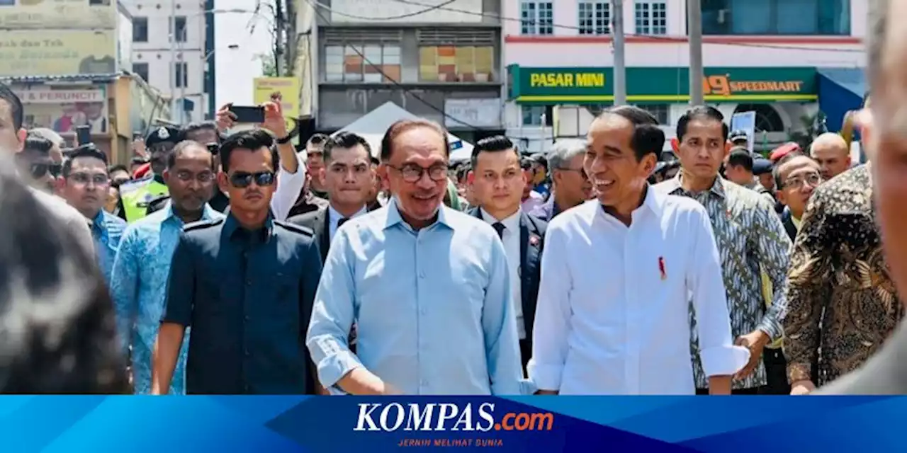 Jokowi-Anwar Ibrahim Kunjungi Pasar, Pedagang Doakan Indonesia-Malaysia Makin Rukun