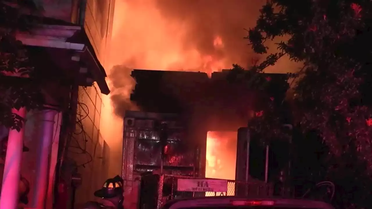 Predawn shed fire forces evacuations, major street closure in east village -