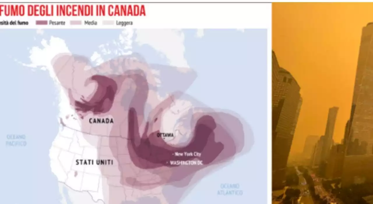 Incendi in Canada, allarme inquinamento per 110 milioni di americani. A New York e Washington tornano le mascherine