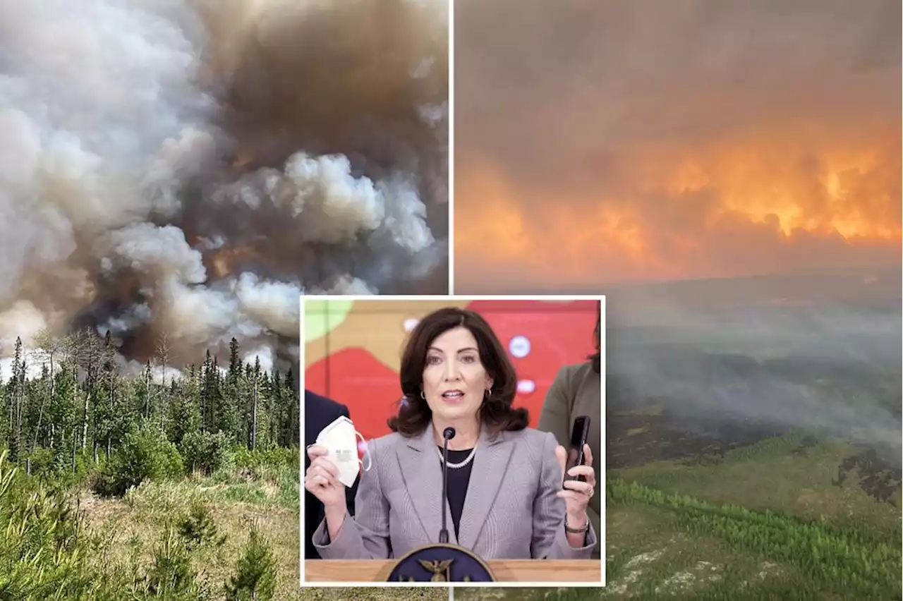 Hochul deploys forest rangers to Canada as ‘out of control’ wildfire smoke chokes NY