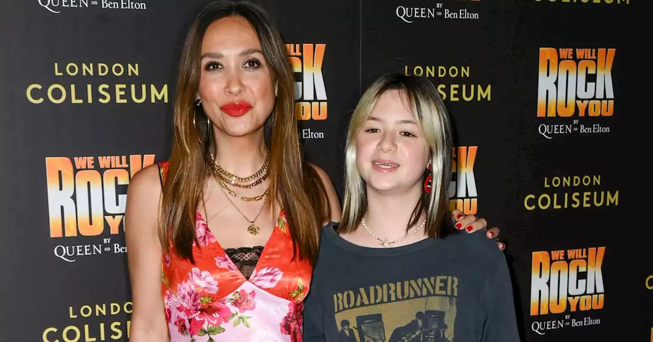 Myleene Klass poses in £52 dress she designed herself on mum-daughter night out