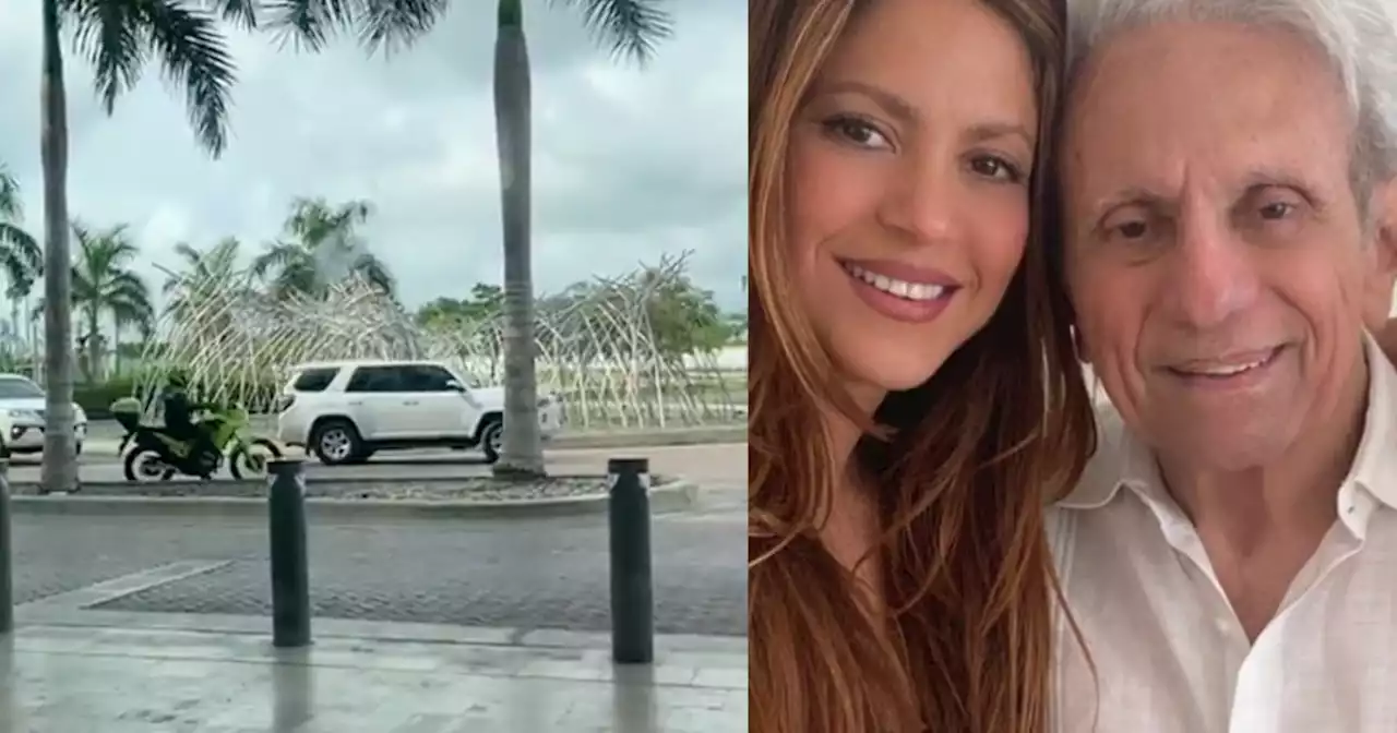 En camioneta blindada y con esquema de seguridad, así llegó Shakira a Cartagena