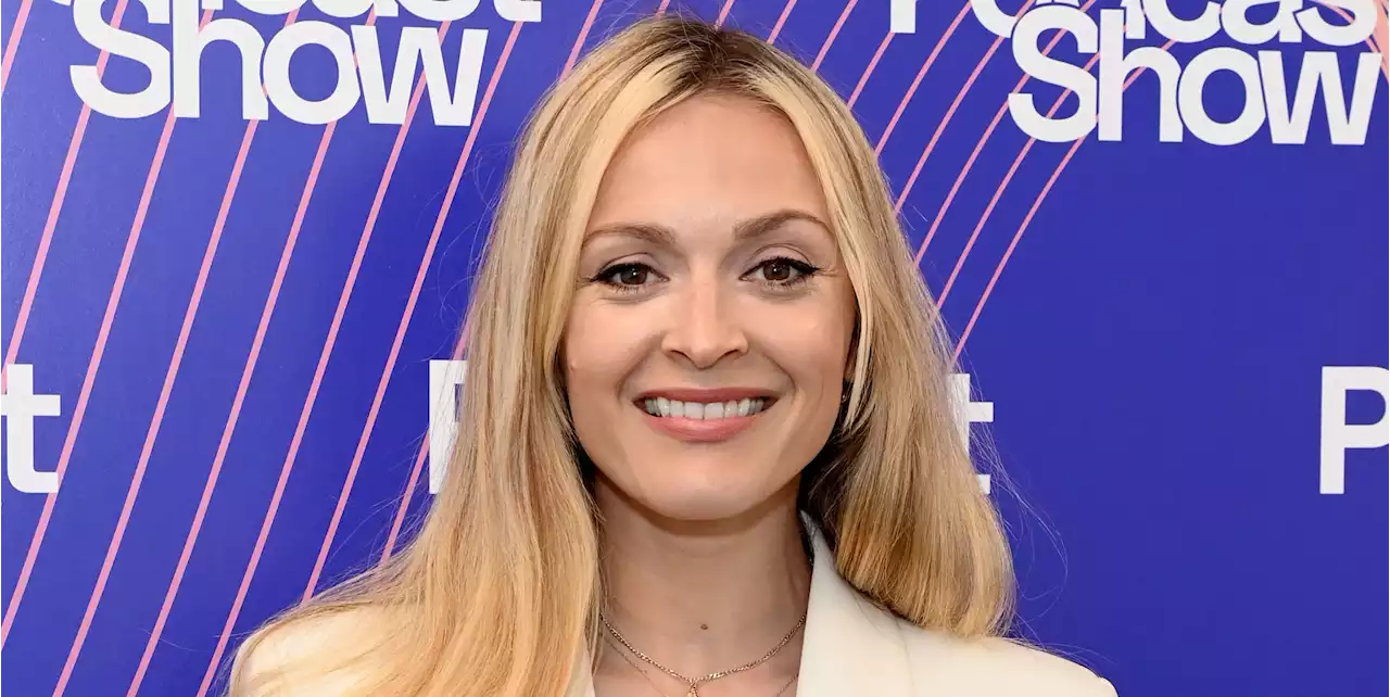 Fearne Cotton is elegant in bold striped suit