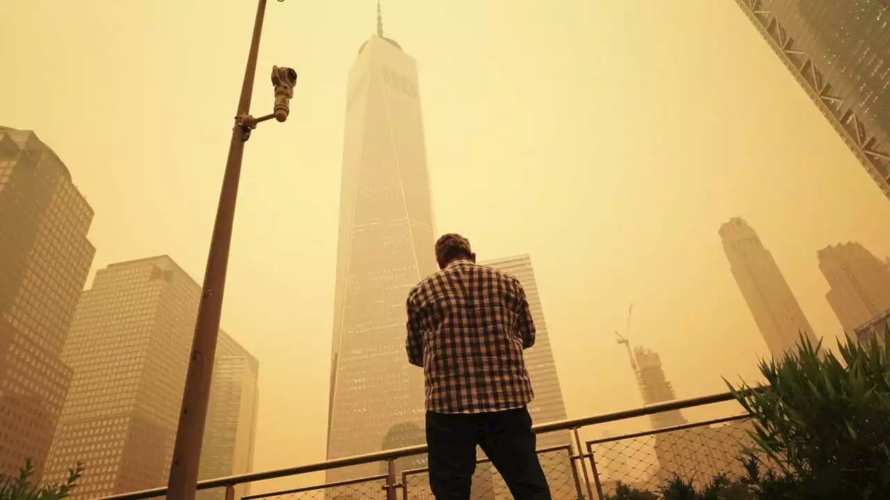 Flight delays and health warnings: US air quality plunges as Canadian wildfires rage