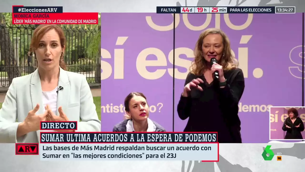 Mónica García, tajante sobre las negociaciones con Sumar: 'Nosotros ni hemos vetado ni hemos impuesto'