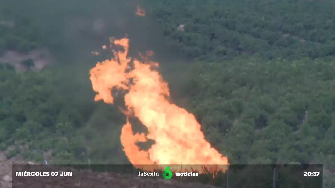 Una enorme columna de fuego lleva una semana activa tras una explosión de gas en Córdoba