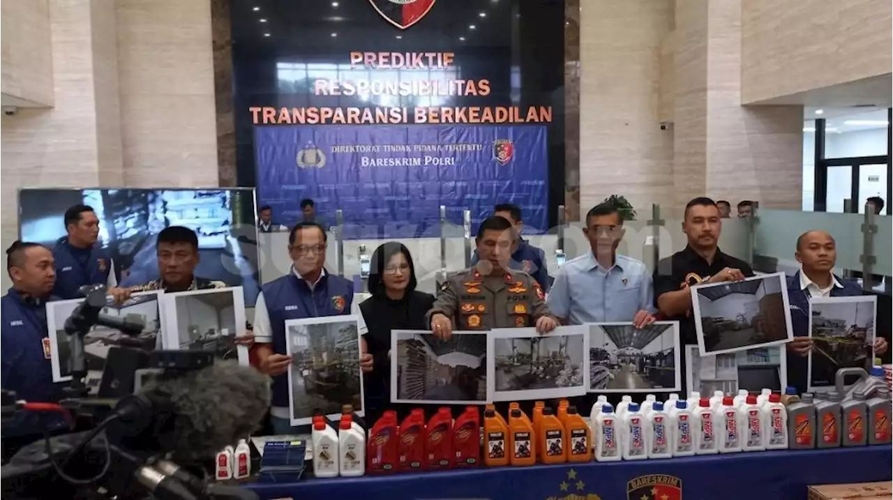 Beromzet Rp 20 M per Bulan, Tiga Pemilik dan Dua Operator Pabrik Oli Palsu di Jatim Ditangkap Bareskrim Polri