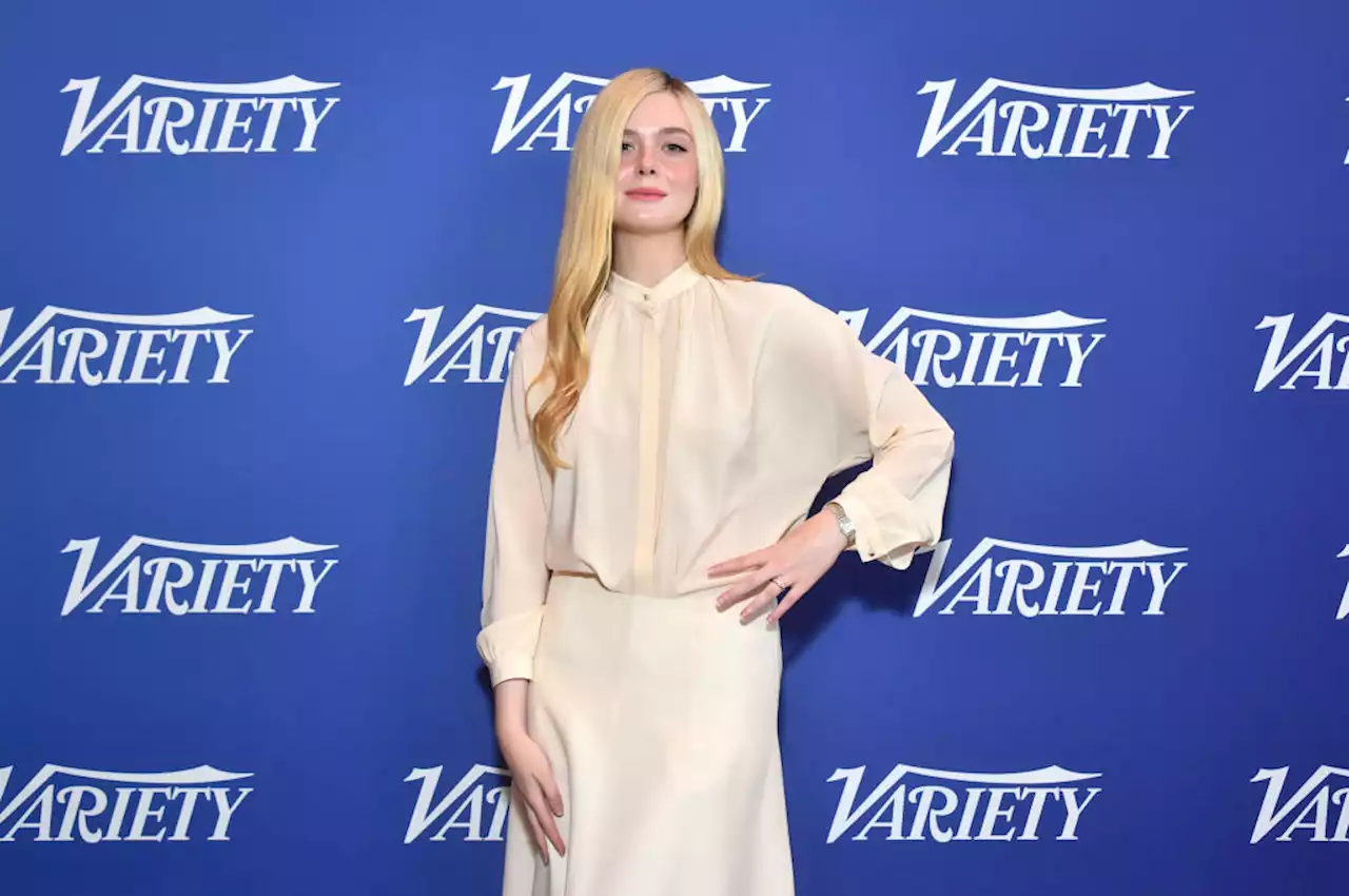 Elle Fanning Goes Minimalist in Blush Lanvin Blouse and Midi Skirt at Variety’s TV FYC Fest in Los Angeles