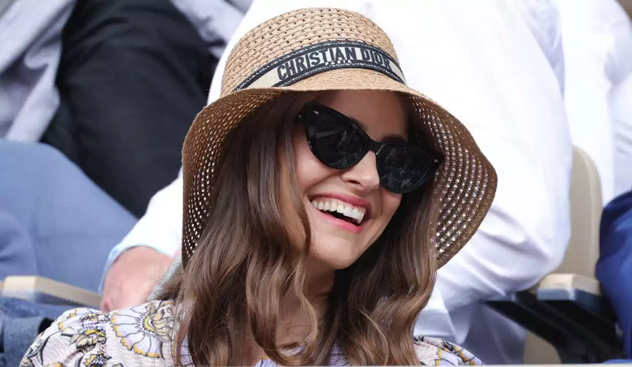 Natalie Portman Favors Florals in Claudie Pierlot Wrap Dress at the 2023 French Open