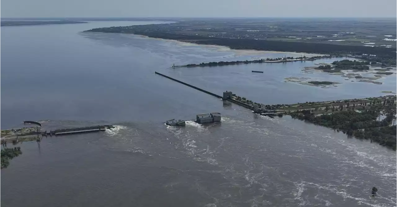 Drone footage of collapsed dam shows devastation, no sign of life