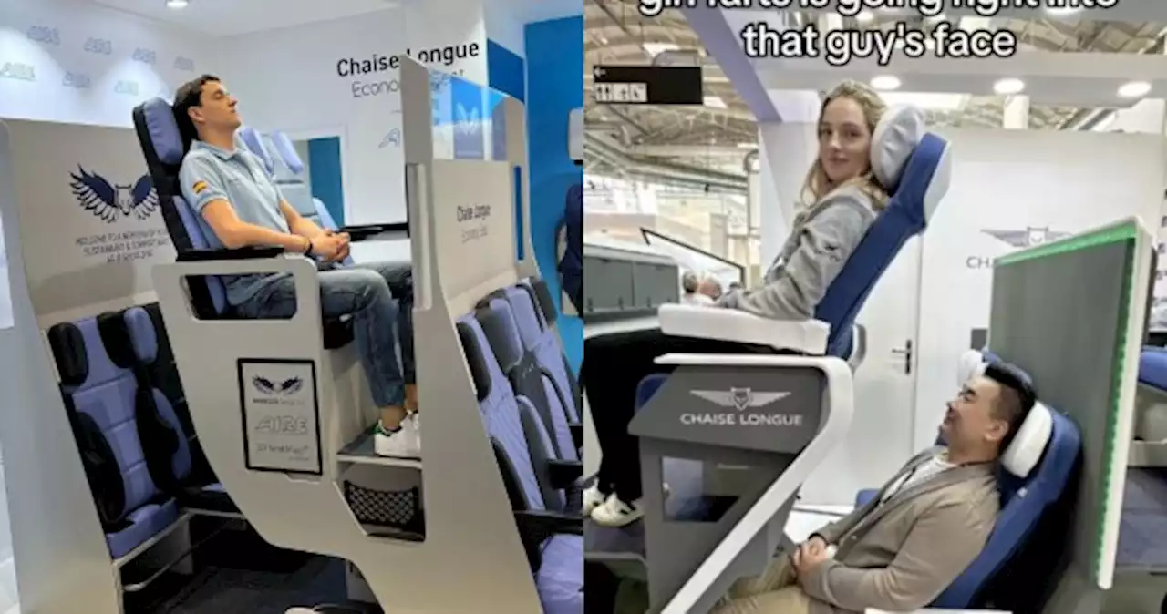 'Fart going right into face': Double-decker plane seat design sets tongues wagging