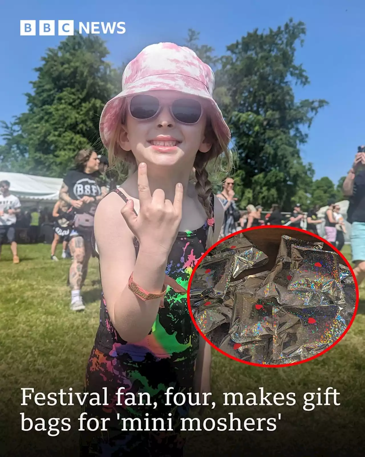 Download: Festival fan makes gift bags for other 'mini moshers'