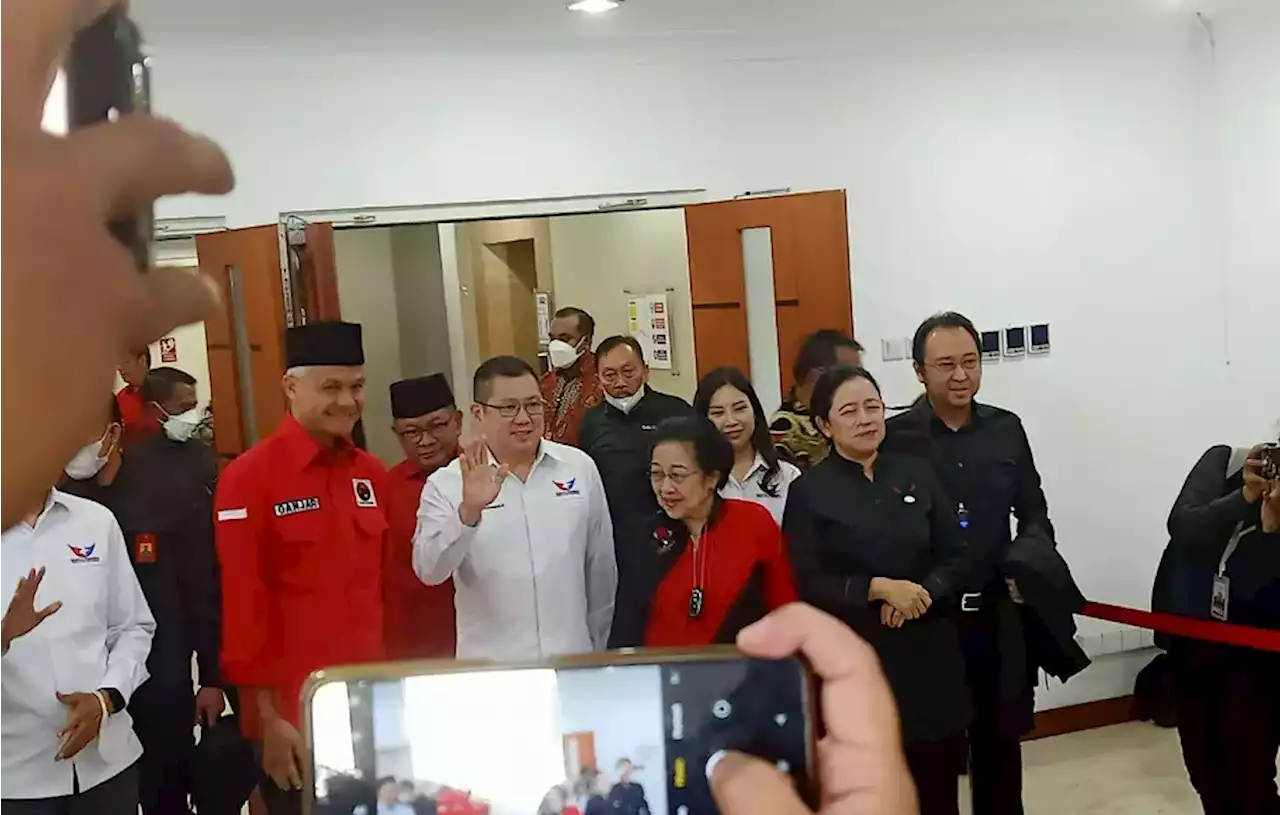 Hary Tanoe Bahas Koalisi dengan Megawati di Kantor DPP PDIP, Ganjar Pranowo Hadir