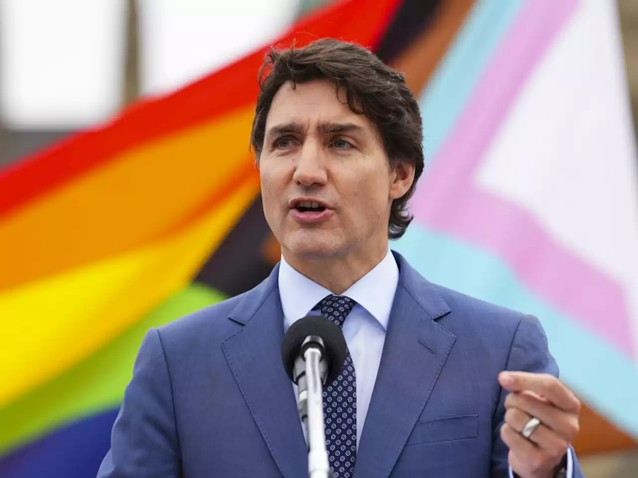 Trudeau says kids denied Pride flag at schools have one on Parliament Hill