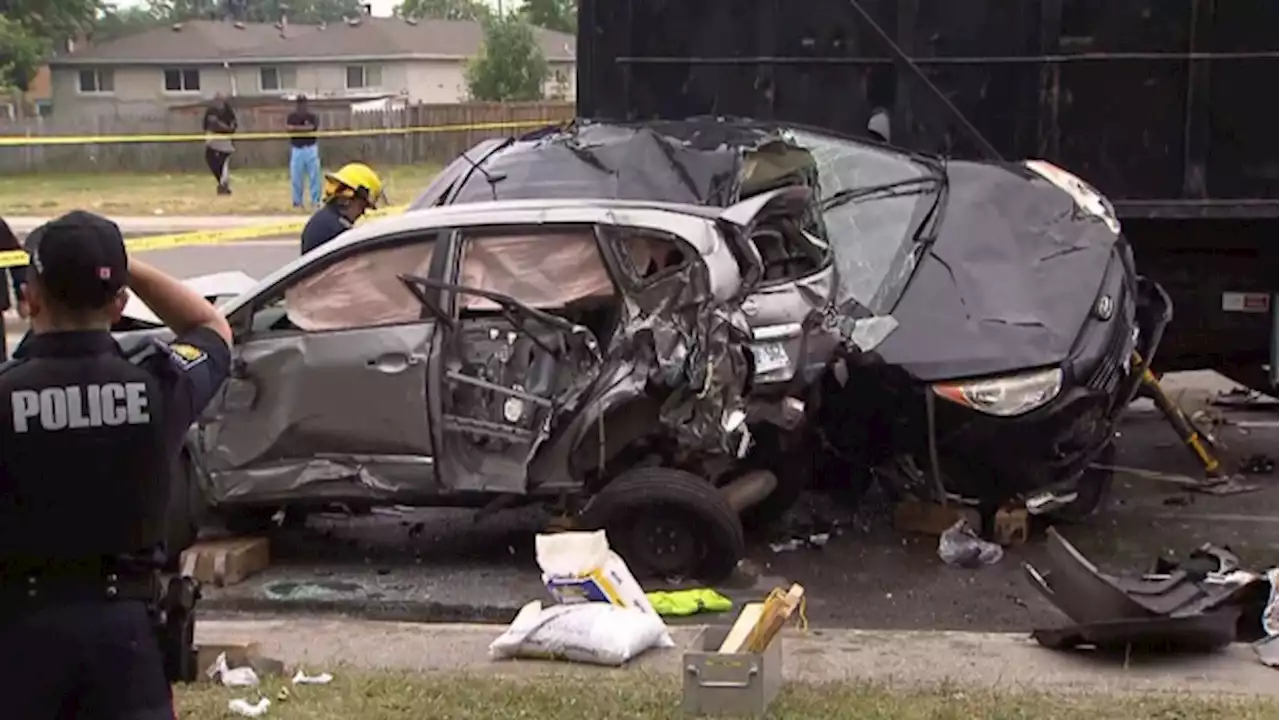 RAW: Aftermath of fatal 8-vehicle pileup in GTA