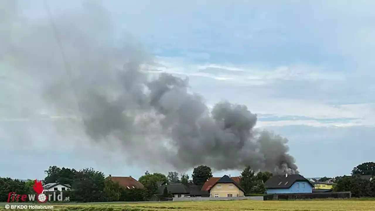 Nö: Brennendes Nebengebäude in Grund (Gem. Wullersdorf) → 80 Kräfte halten Wohnhaus