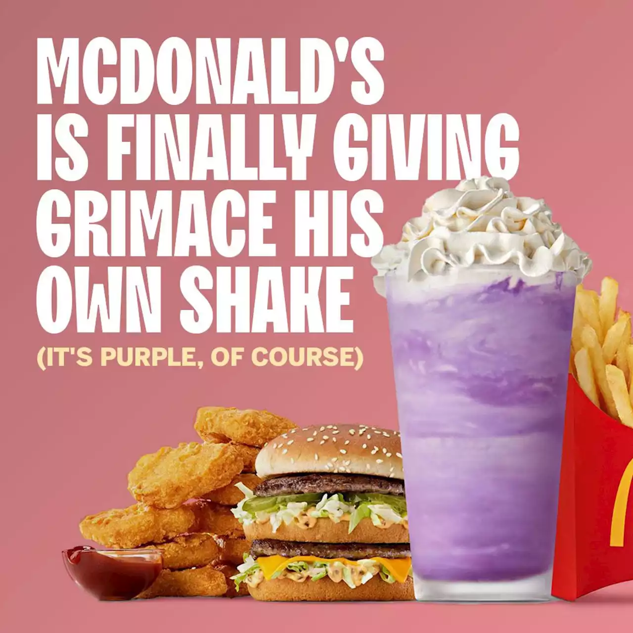 McDonald's Is Finally Giving Grimace His Own Shake (It's Purple, of Course)