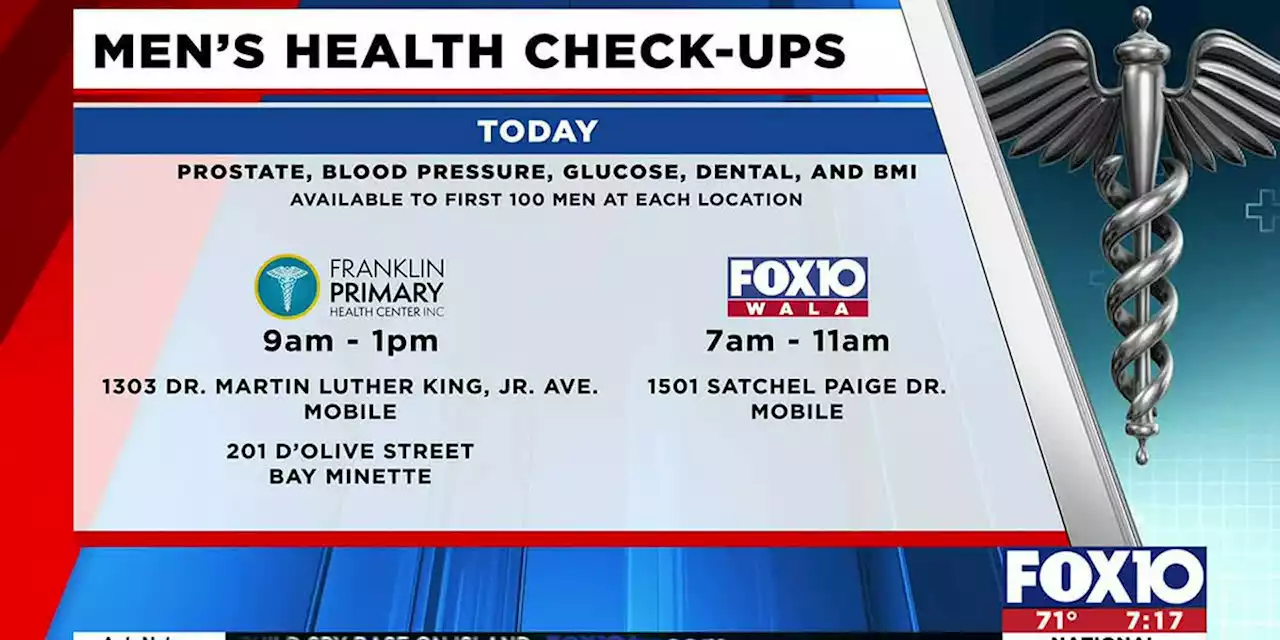 Free men’s health care screenings from FOX10 and Franklin Primary Health Care