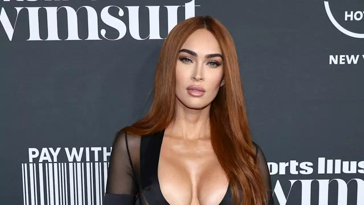 Megan Fox showcases Machine Gun Kelly chest tattoo in plunging leather look