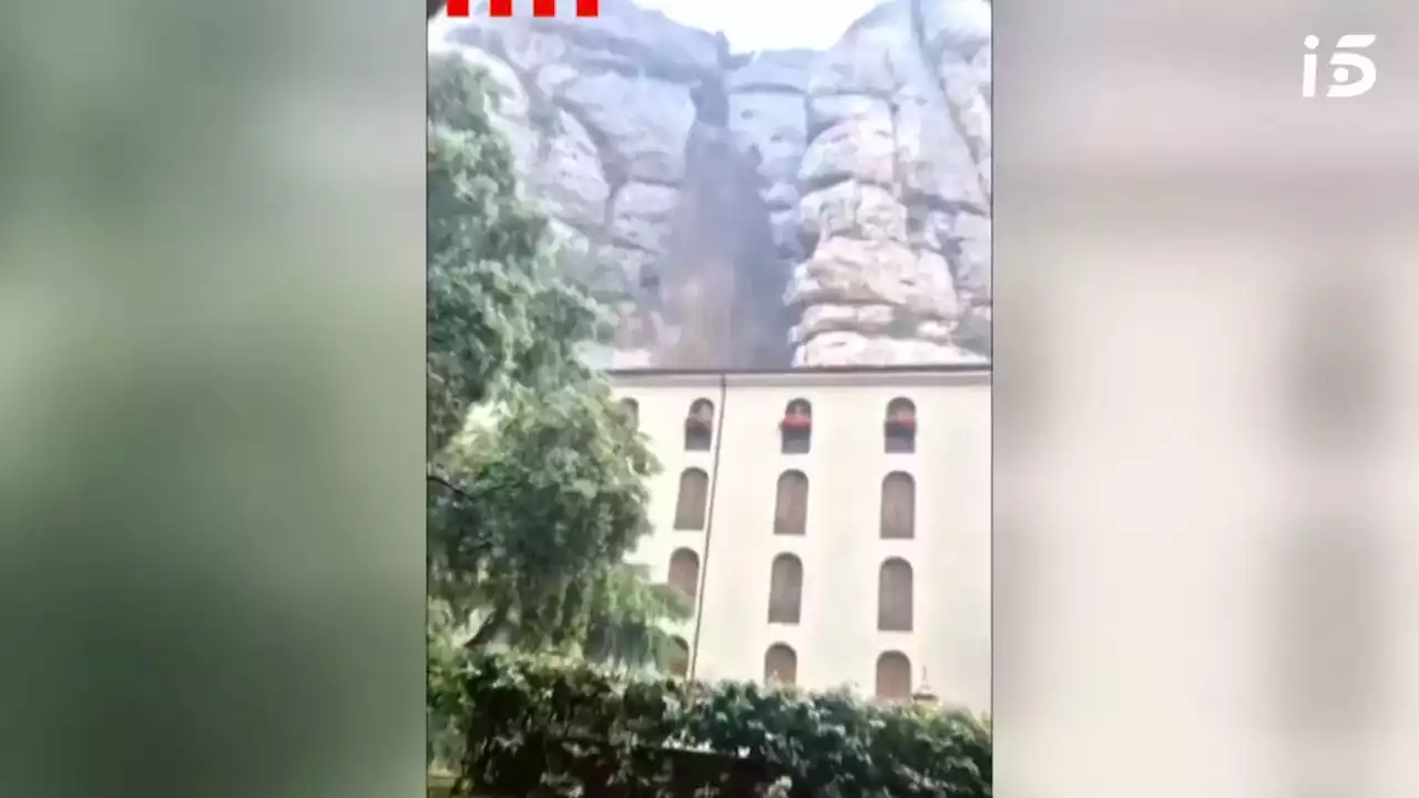 Evacúan un hotel tras un desprendimiento provocado por una tormenta en la Abadía de Montserrat